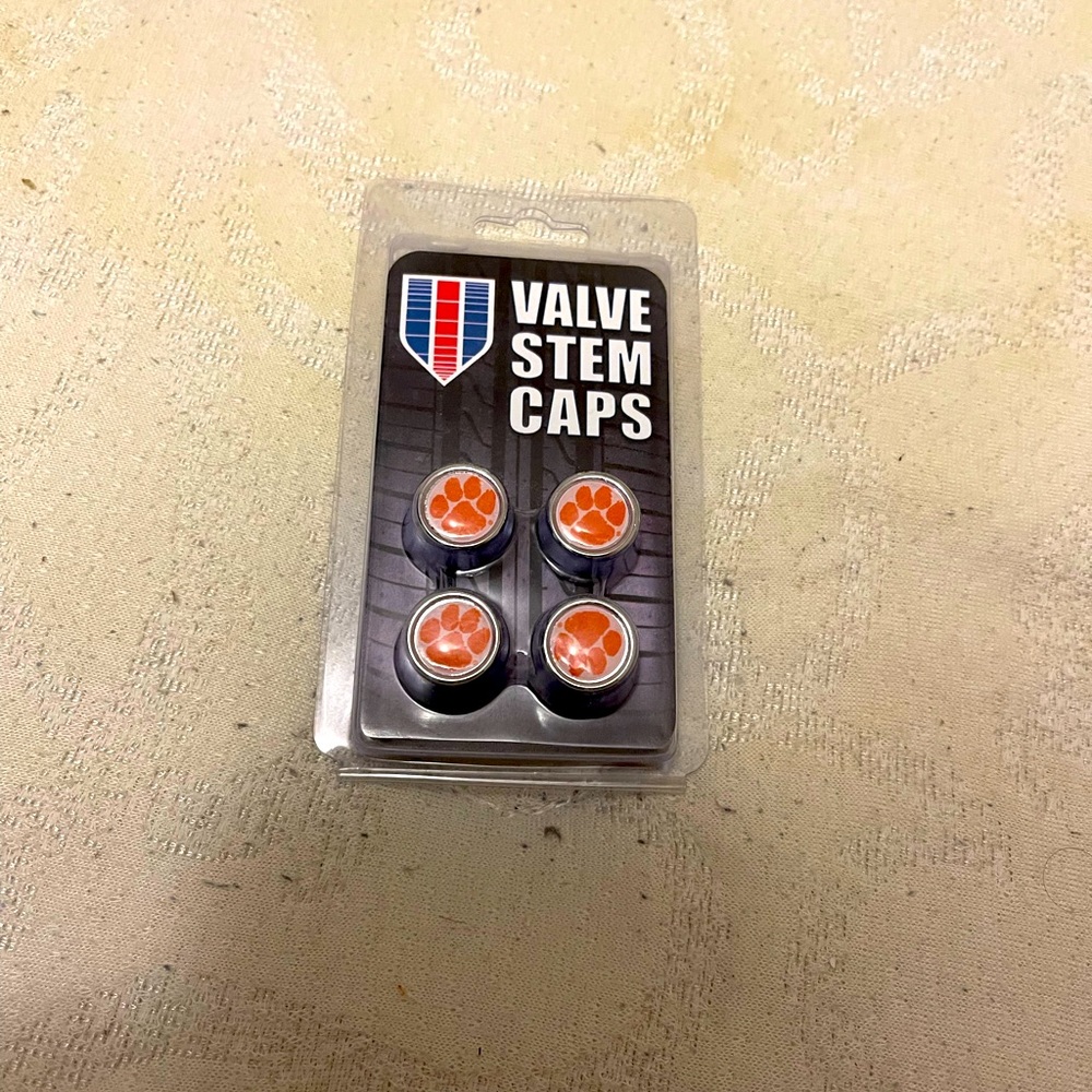 Clemson valve stem caps